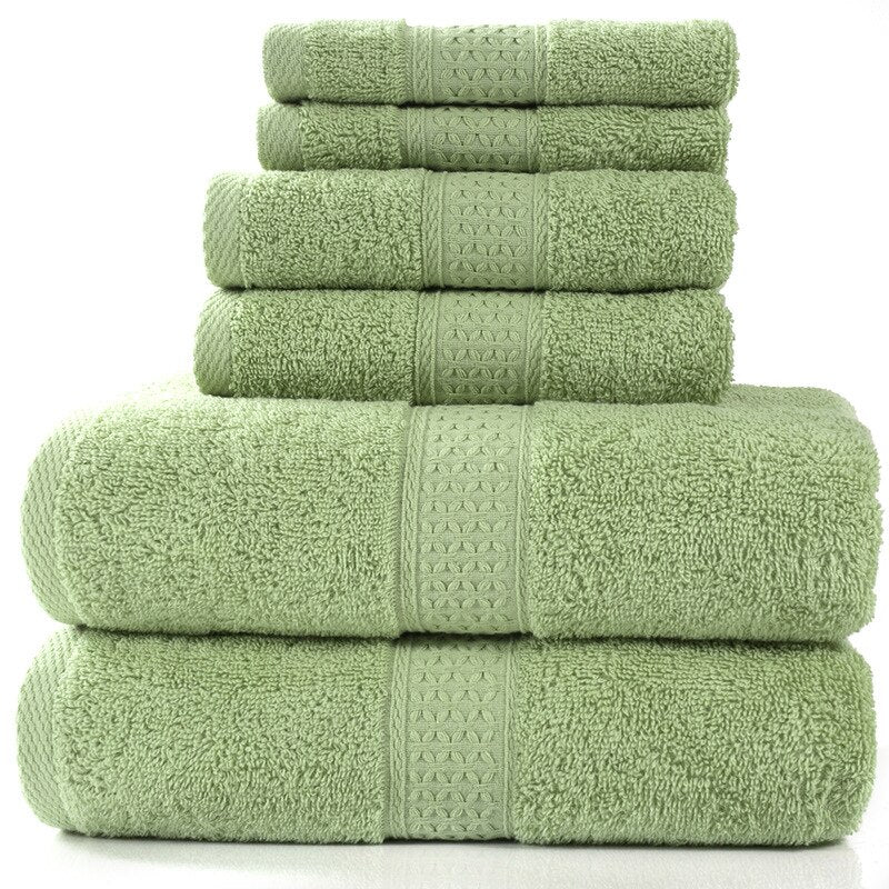 Juego de toallas de algodón con encaje bordado para baño, toalla de mano de lujo, secado rápido, juego de 6/3 piezas